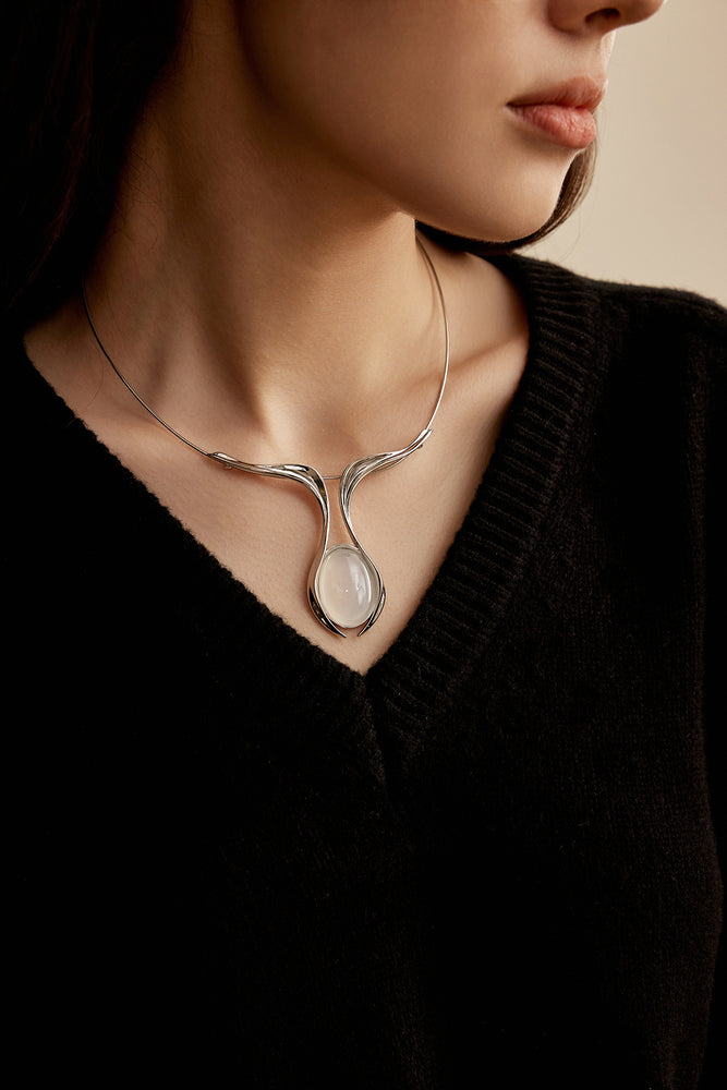 Embracing Moon Necklace