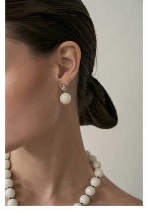 Shell-motif Drop Earrings