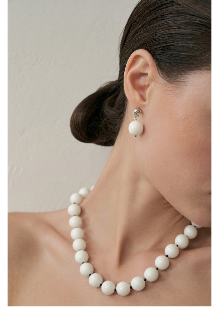 Shell-motif Drop Earrings