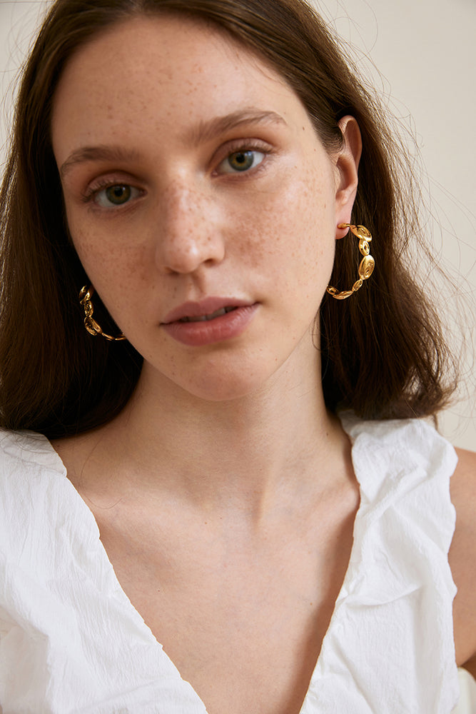 Rock Hoop Earrings