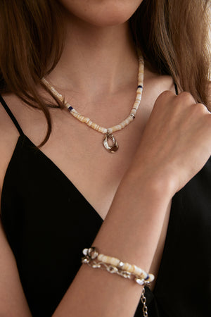 Mother of Pearl Shell Cave Necklace
