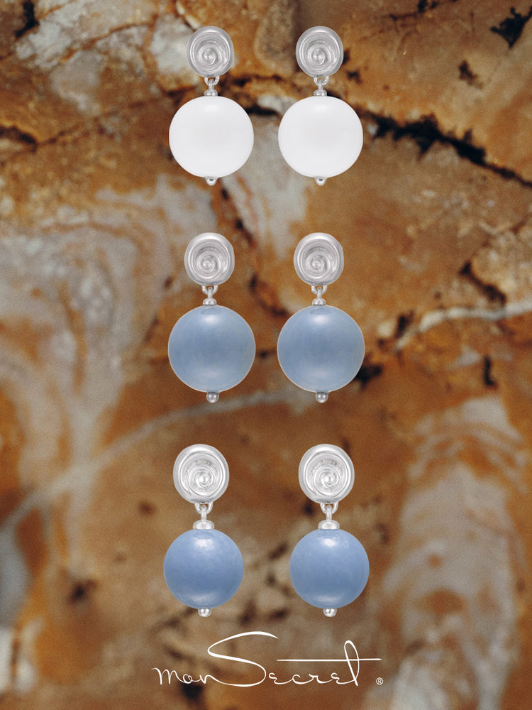 Shell-motif Drop Earrings