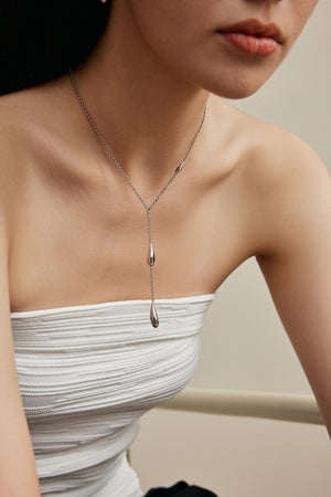 Waterdrop long necklace