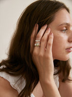 Rock Chain Set Ring