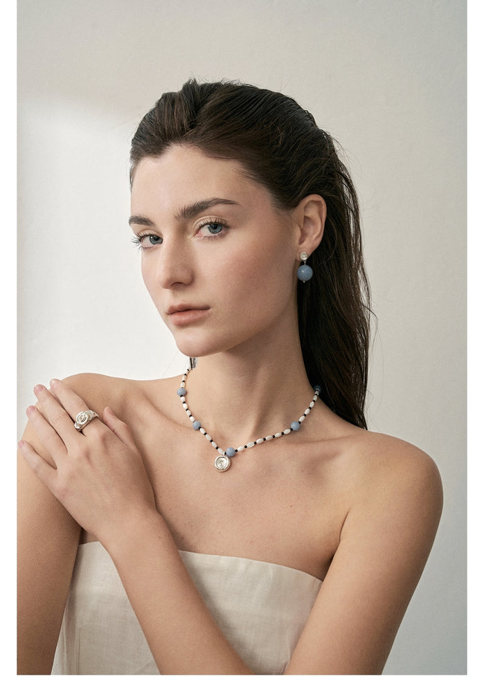 Shell-motif Drop Earrings