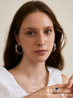 Rock Hoop Earrings