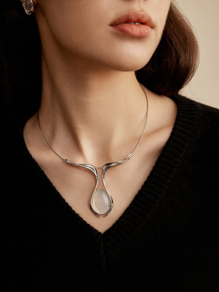 Embracing Moon Necklace