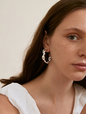 Rock Hoop Earrings