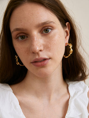 Rock Hoop Earrings