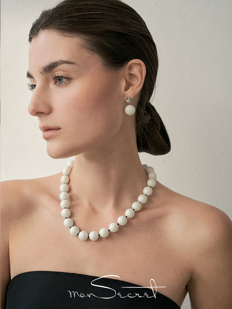 Shell-motif Drop Earrings