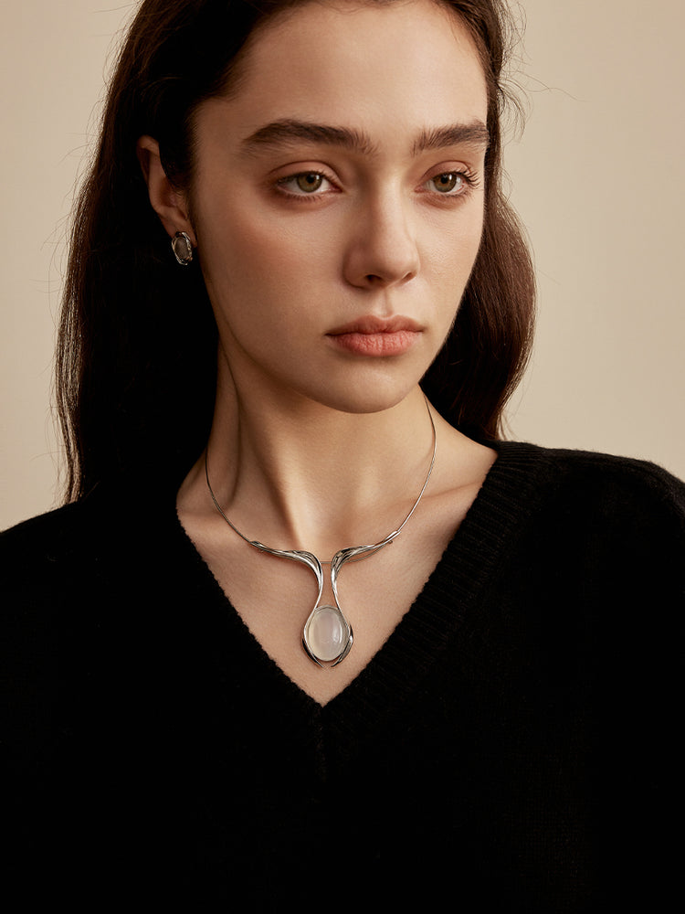 Embracing Moon Necklace