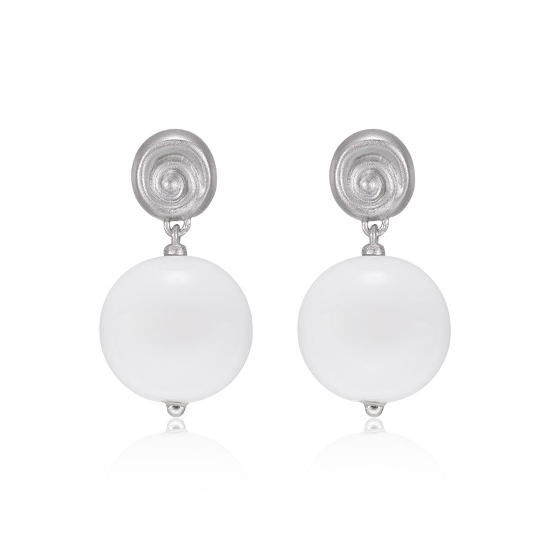 Shell-motif Drop Earrings