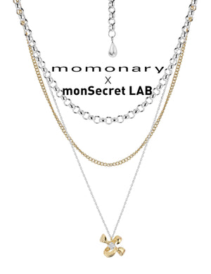 FOUR-CLAW FLOWER PENDANT LAYERED NECKLACE