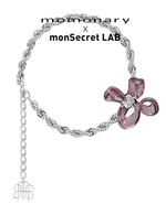 LOGO RIPPLE CHAIN WITH 4CLAW FLOWER PENDANT