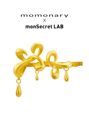 "DOUBLE FLOWERS WITH WATER  DROP CLIP"