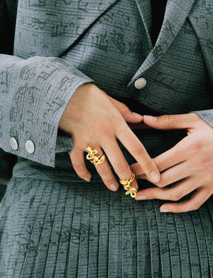 BRANCH AND FLOWER NAIL OR  JOINT RING （ONE SIDE）