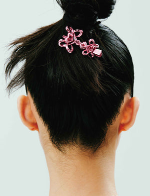 DOUBLE FLOWERS BOWKNOT CLIP