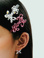 DOUBLE FLOWERS BOWKNOT CLIP