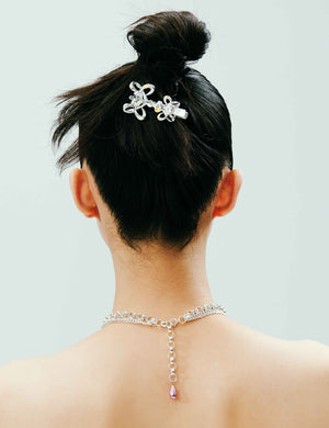 DOUBLE FLOWERS BOWKNOT CLIP