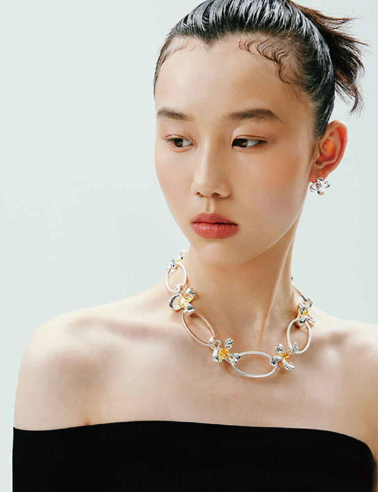 BLOSSOM TAG NECKLACE