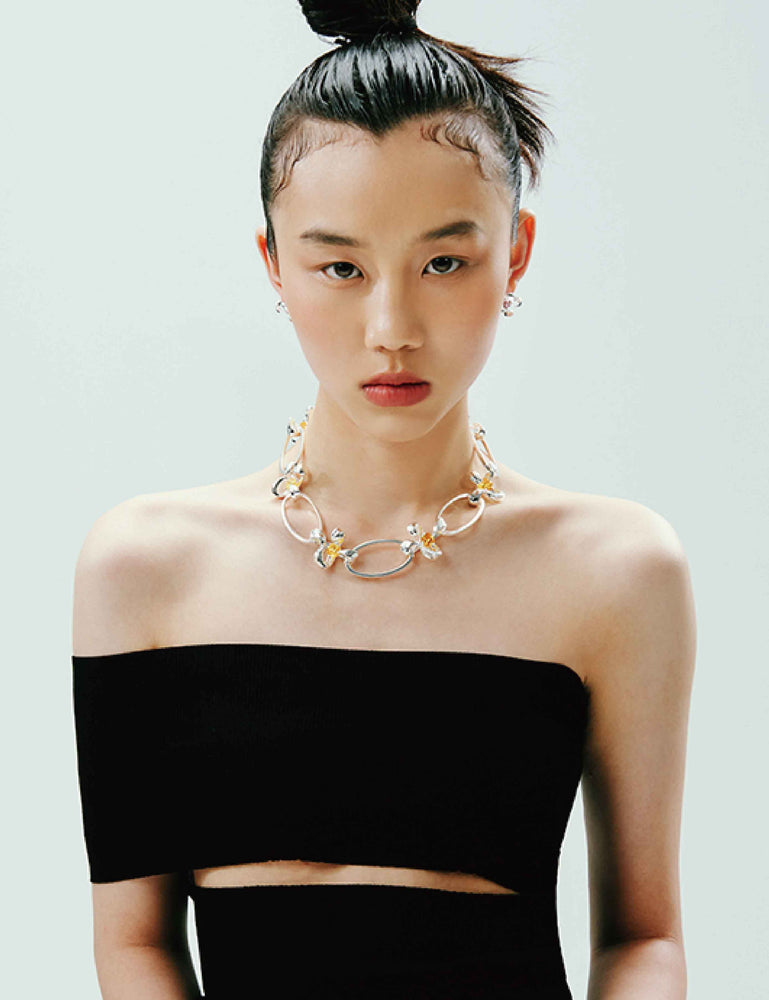 BLOSSOM TAG NECKLACE