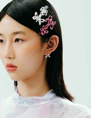 DOUBLE FLOWERS BOWKNOT CLIP