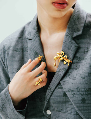 BRANCH AND FLOWER NAIL OR  JOINT RING （ONE SIDE）