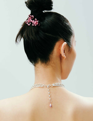 FOUR-CLAW FLOWER PENDANT LAYERED NECKLACE