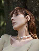 FLOWING CLOUD HAND WOVEN PEARL NECKLACE