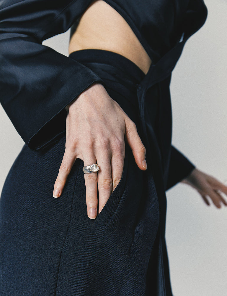 PRONG SET STYLE PEARL RING