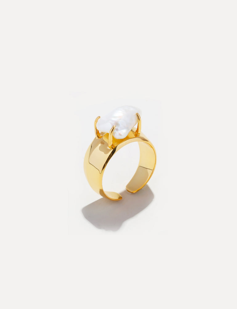 PRONG SET STYLE PEARL RING