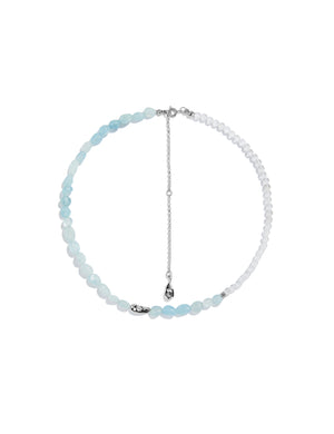 
            
                Load image into Gallery viewer, Recording Pearl Necklace  with Aquamarine
            
        